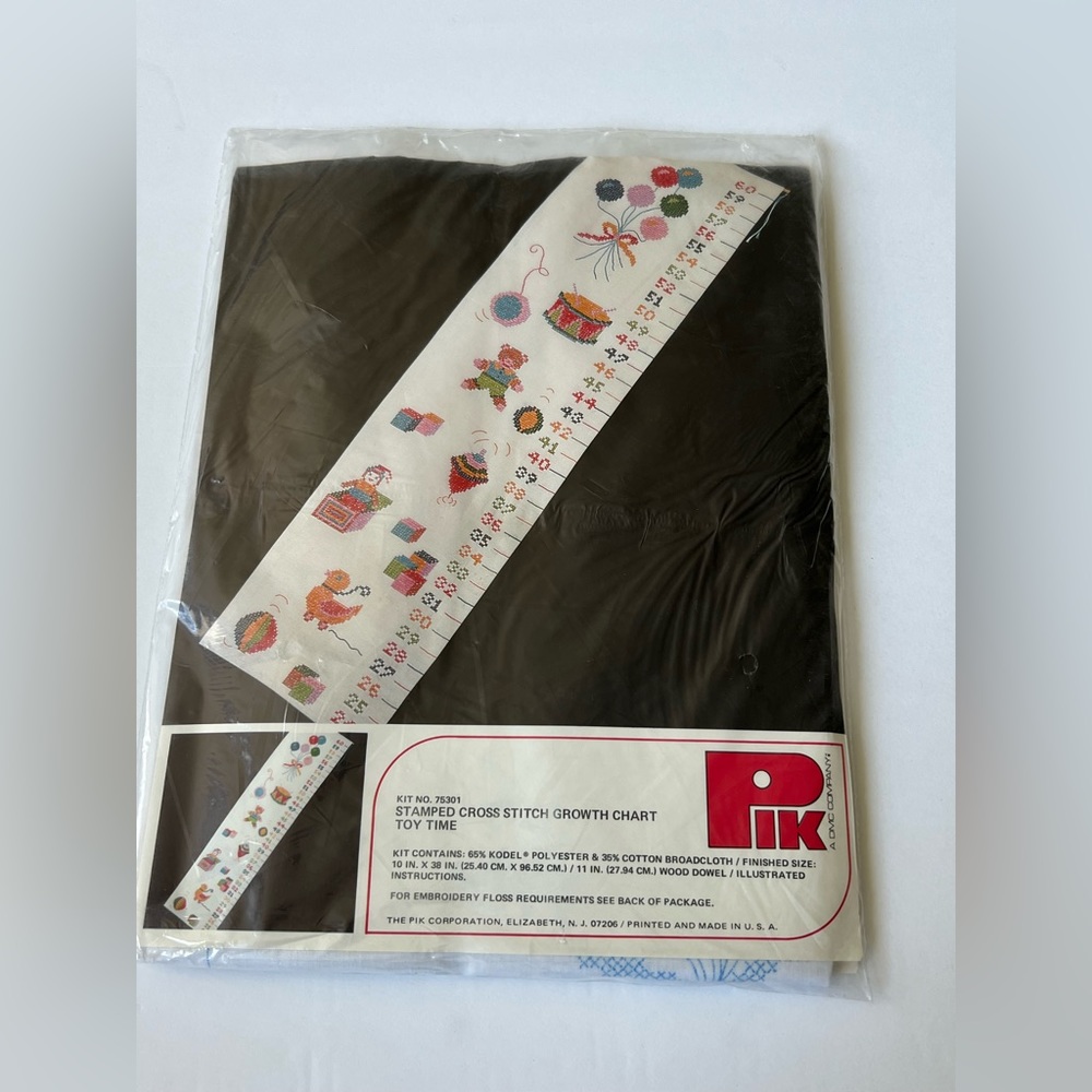 Vintage Pik Kit 75301 Stamped Cross Stitch Baby Grow Chart 
New